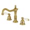 Kingston Brass KS1977PL 8" Widespread Bathroom Faucet, Brushed Brass KS1977PL - alternate 1